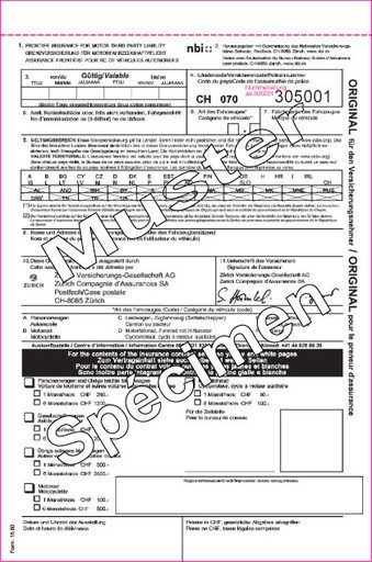 Example of a frontier insurance policy