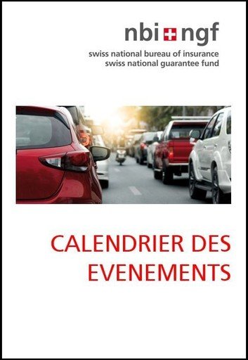 Calendrier des événements 2018