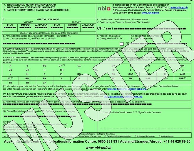 Model of a Green Card