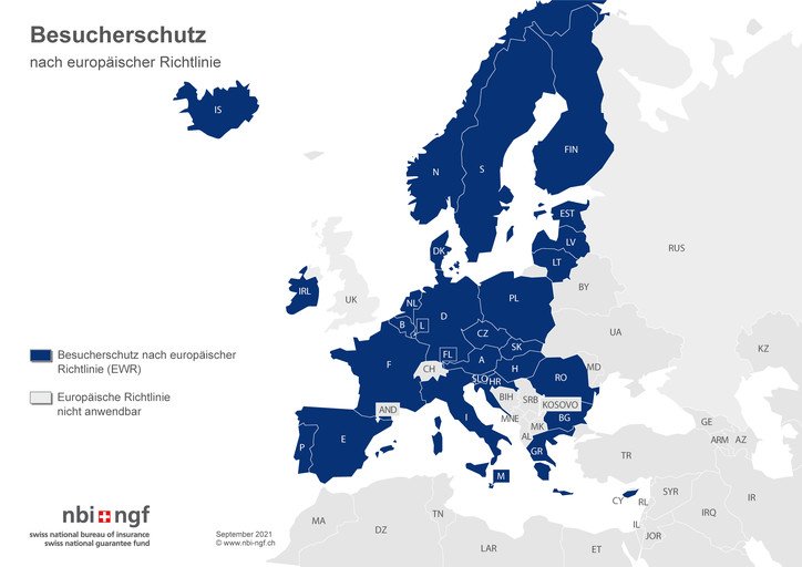 Länderkarte Besucherschutz nach europäischer Richtlinie